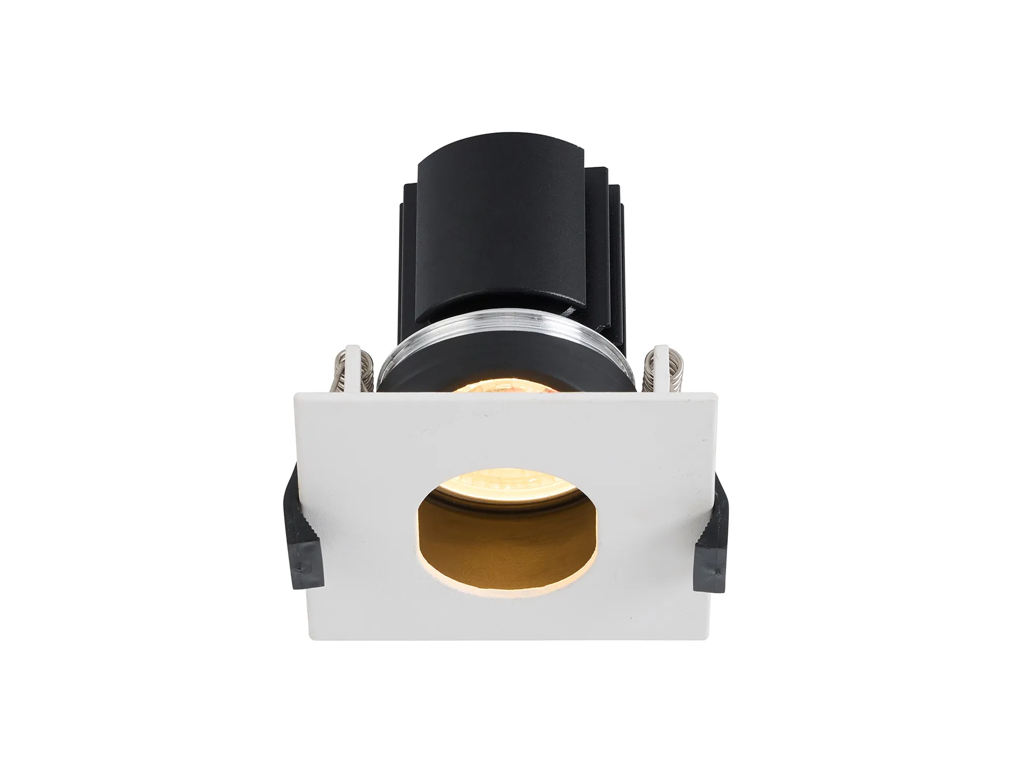 DM202216  Blate 9 Tridonic Powered 9W 2700K 770lm 24° CRI>90 LED Engine White Fixed Recessed Square Plate with Oval Pinhole Spotlight, IP20